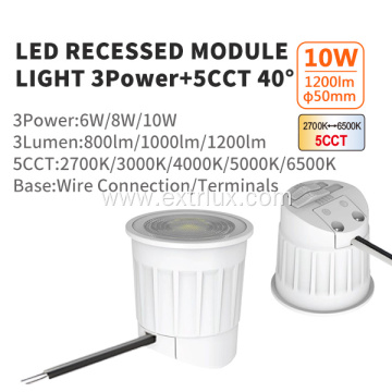 40° Module downlight 6W-10W 3Power 5CCT spotlight